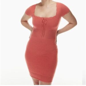 Aritzia Wilfred Reception Cap Sleeve Knit Mini Dress